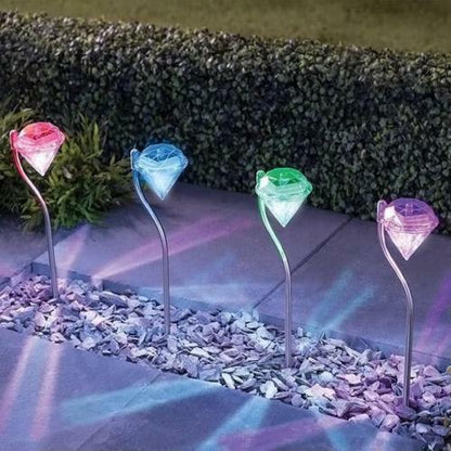 Diamond Lawn Solar Light 12inch