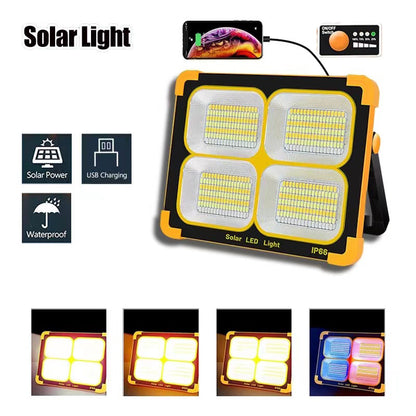 Portable Rechargeable Solar LED Flood Light Projector