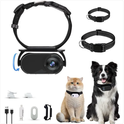 Pet Collar Camera support SD card recording USB charge
