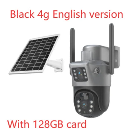 Solar powered Surveillance HD Camera App control Motion Detection Alerts