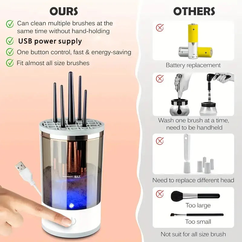 Automatic Makeup Brush Cleaner usb powered