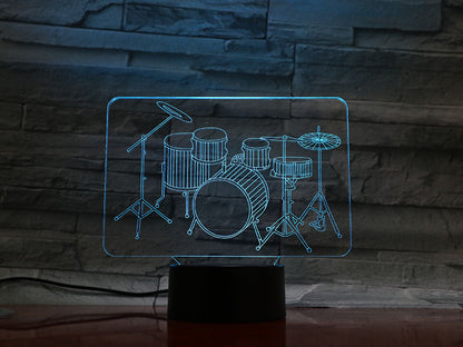 3D Guitar + other Musical instruments Model Night Light with USB and Battery