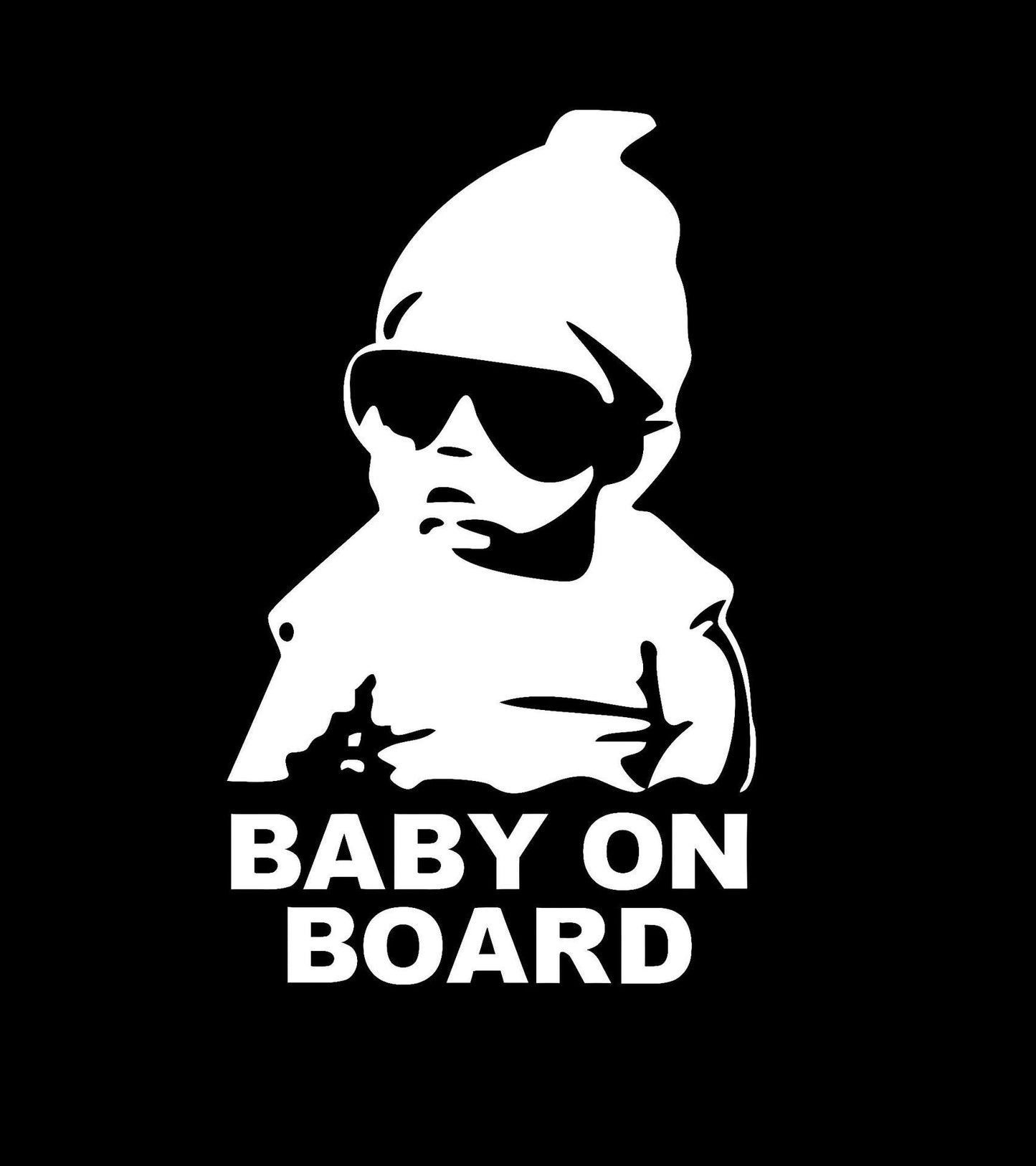 Cute Baby on Board Reflective Car Sticker decal for Girls 12.5x15cm PET material
