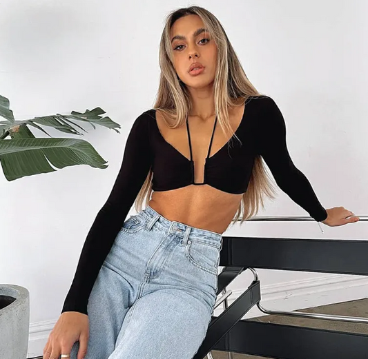 Women's Sexy Long Sleeve T-shirt woman women date couple party night clubbing