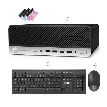 HP Desktop PC ProDesk 600 G4 Windows 11 SFF Computeri5 Small Form Factor Business Desk Top 32GB Ram 1TB NVMe M.2 SSD + 1TB HDDWiFiBTHDMIDPDVDUSB-CAltec Wireless K&M + TJJ Mouse PAD (Renewed)