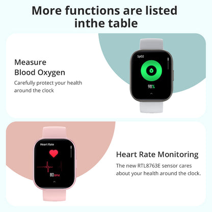 2inch OLED Smart Watch heart rate waterproof Bluetooth calls sleep blood oxygen monitor