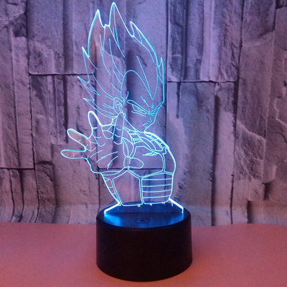Vegeta 3D Dragon Ball Decor Light, LED Table Lamp