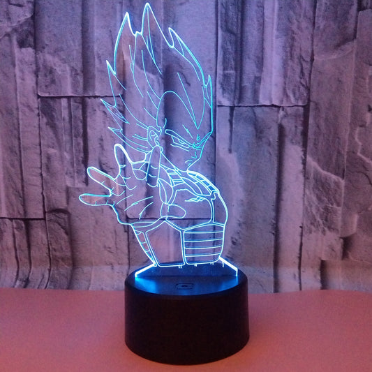 Vegeta 3D Dragon Ball Decor Light, LED Table Lamp
