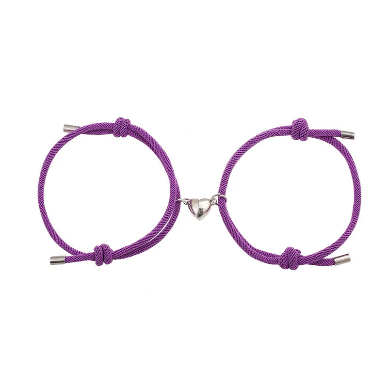 Alloy Love Magnet Suction Couple Bracelet birthday valentine romance gift