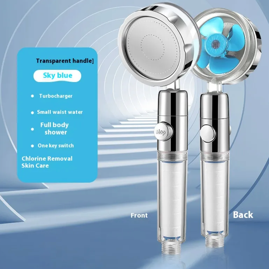 High pressure Turbo Handheld Shower head with filter