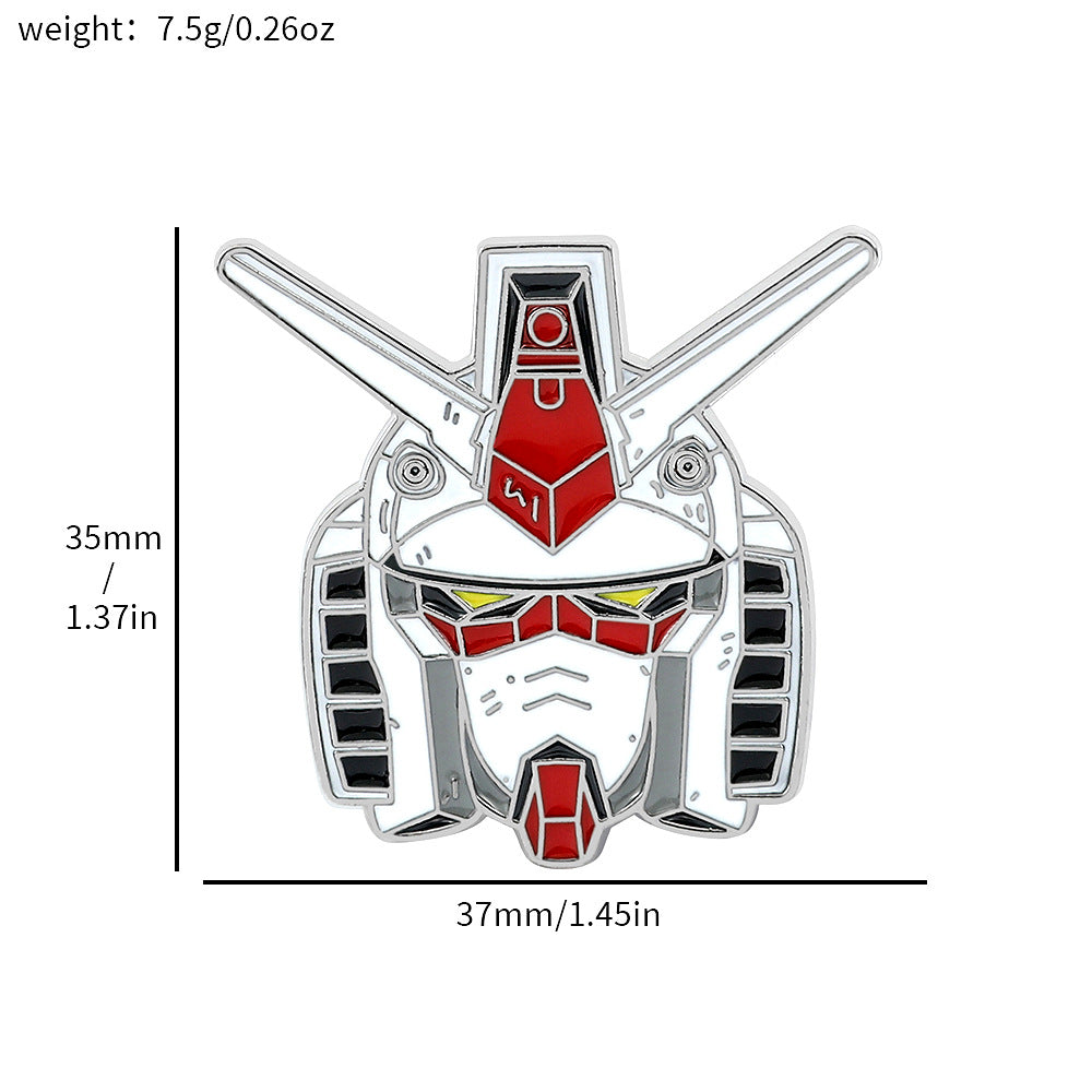 Creative Cartoon Robot Gundam Metal Badge Pin ANIMATE