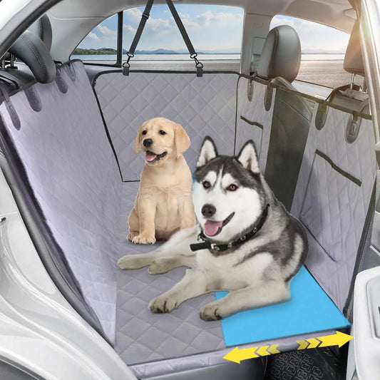 Pets Back Extend seat protector Dog Cat Back Seat Bed for Travel Bed with Mesh Window and Storage Pocket Supports 420lb Waterproof Car SUV Truck