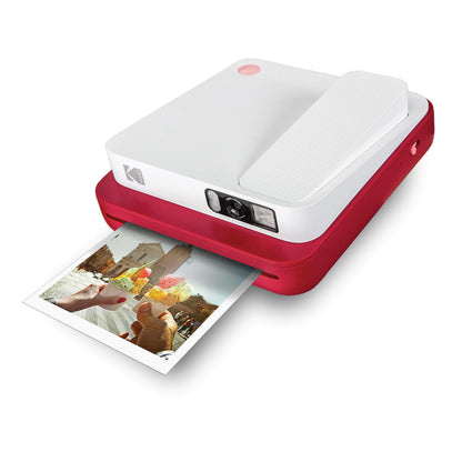 Zink KODAK Smile Classic Digital Instant Camera for 3.5 x 4.25 Zink Photo Paper - Bluetooth 16MP Pictures (Red)