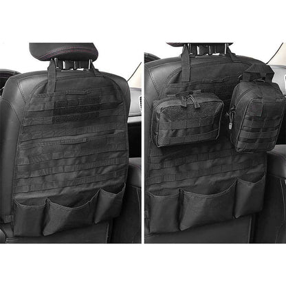 Car Backseat Organizer Tactical Molle Panel Seat Back Protector Cover Nylon Vehicle Car Back Seat Cover Pocket Storage