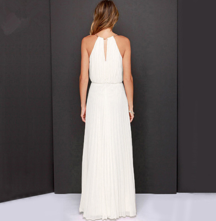 Pleated Sexy Dress Sleeveless Evening Gown woman women date couple party night clubbing nightclub