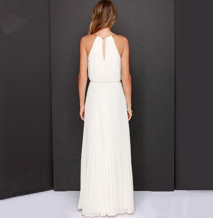 Pleated Sexy Dress Sleeveless Evening Gown woman women date couple party night clubbing nightclub