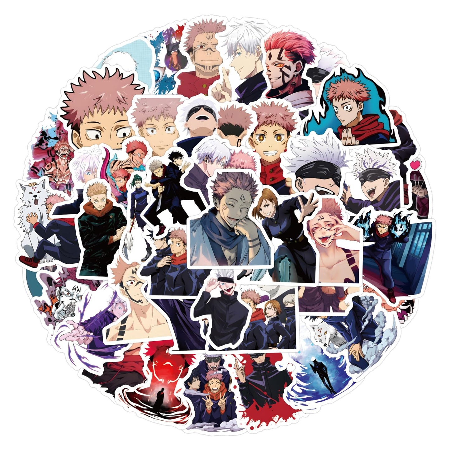 55PCS Japan Anime Stickers Cartoon Kids Animation Stickers Vinyl Sticker Decal Decor Waterproof
