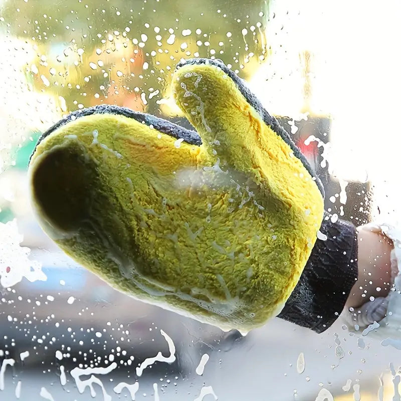 Soft Coral Fleece Car Washing Gloves for Cleaning maximum water absorption