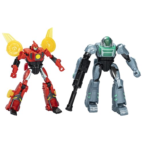 Transformers EarthSpark Cyber-Combiner Terran Twitch and Robby Malto Robot Action Figures Interactive Toys for Boys and Girls Ages 6 and Up
