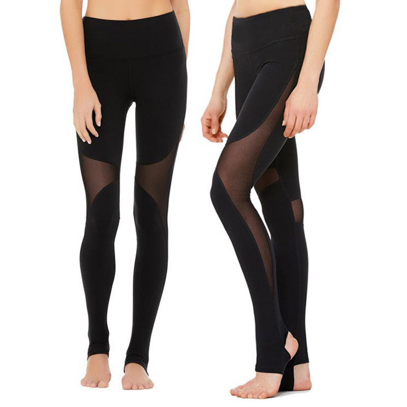 Sexy Mesh Stitching Stretch Yoga Trousers woman women date couple party night clubbing