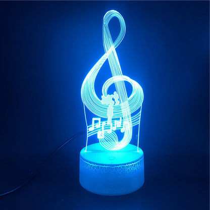 3D Guitar + other Musical instruments Model Night Light with USB and Battery