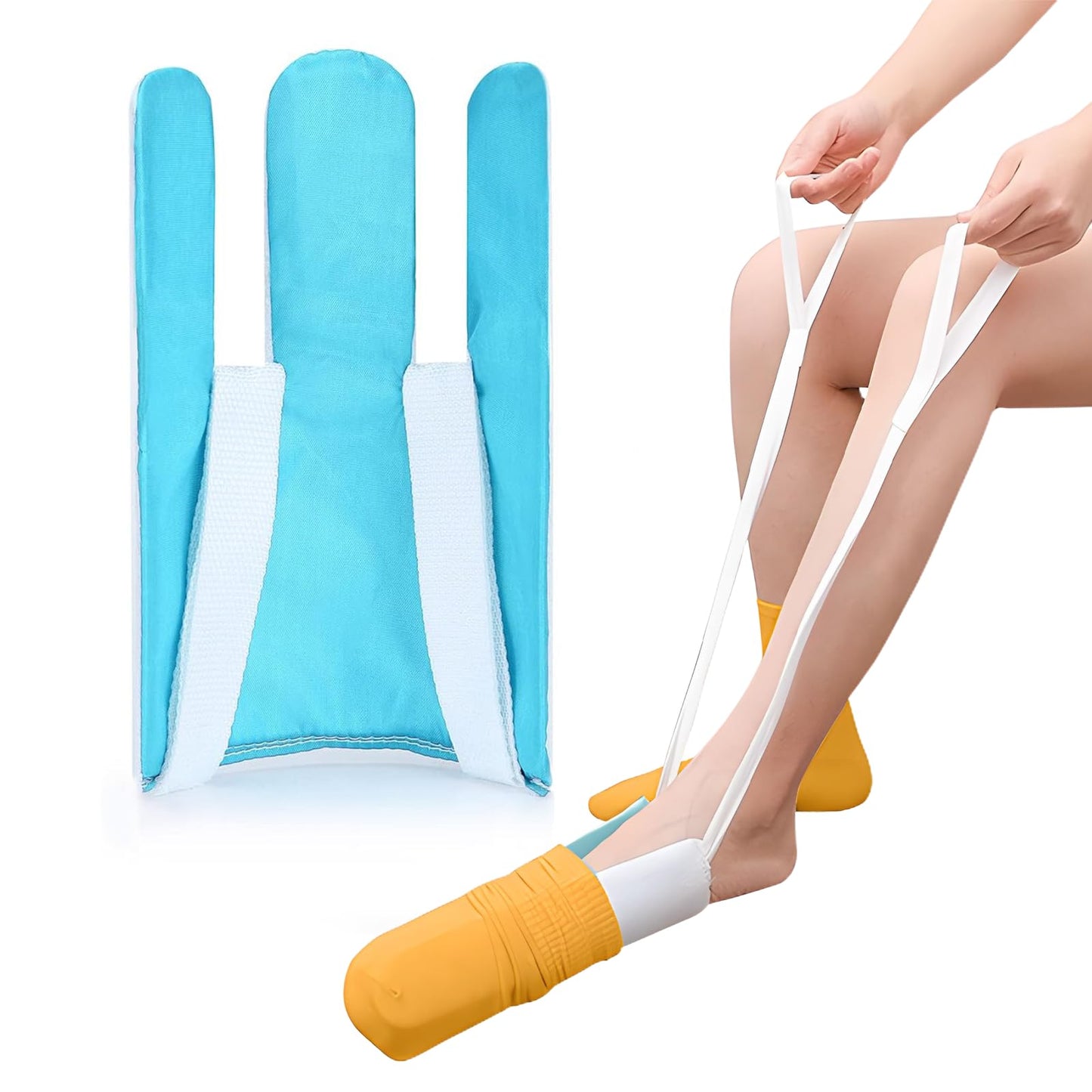 KkaFFe Sock Aid Device for Seniors Sock Aids for Putting and Off Socks Sock Helper for Pregnant Women and Disability Easy On and Off Stocking Slider Handicapped Avoid Bending Sock Assistant Device