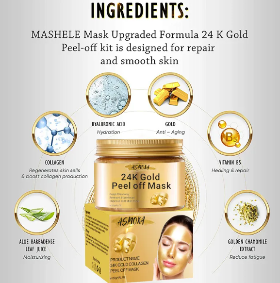 24K Gold Blackhead Removal Mask Deep Cleaning