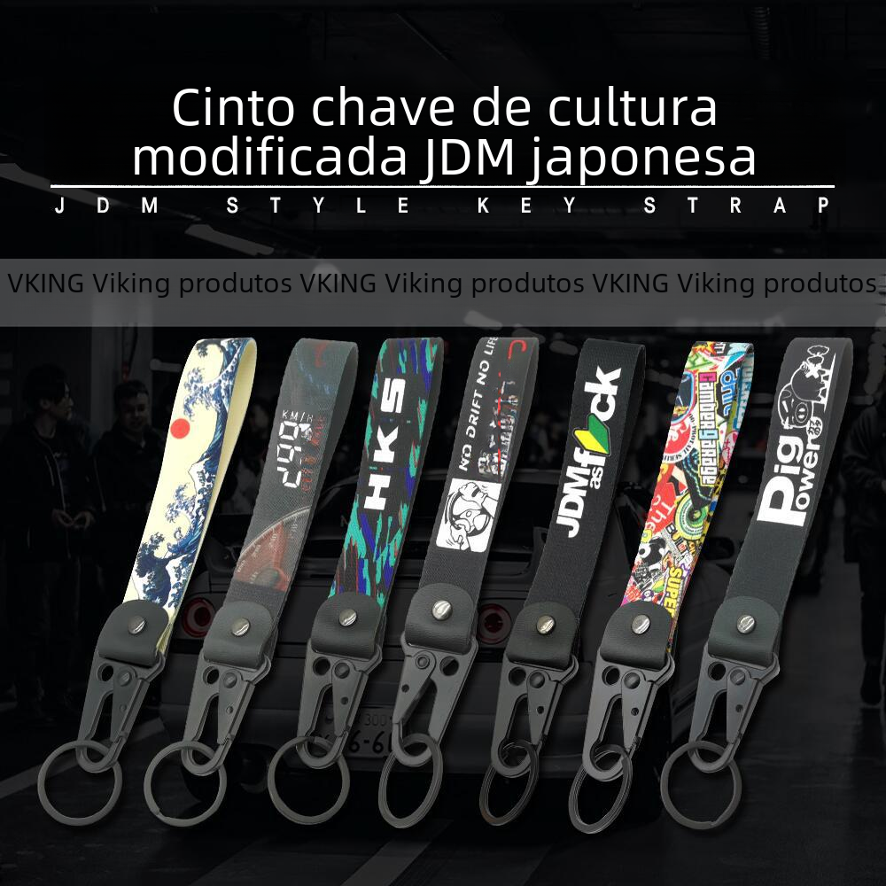 JDM Culture Keychain Wrist Strap with Digital Print 19.5cm x 2.5cm