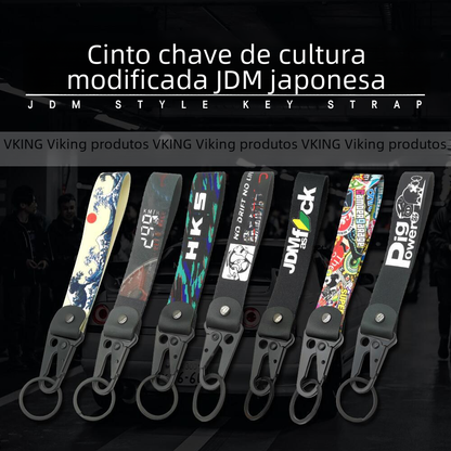 JDM Culture Keychain Wrist Strap with Digital Print 19.5cm x 2.5cm