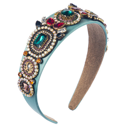 Baroque Style woman women Colorful Headband hairband with Rhinestones
