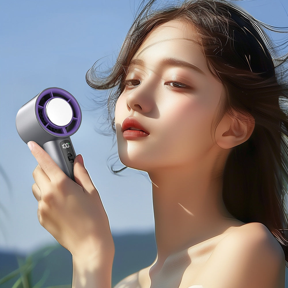 Portable USB Handheld Fan multi speed with display multi colors