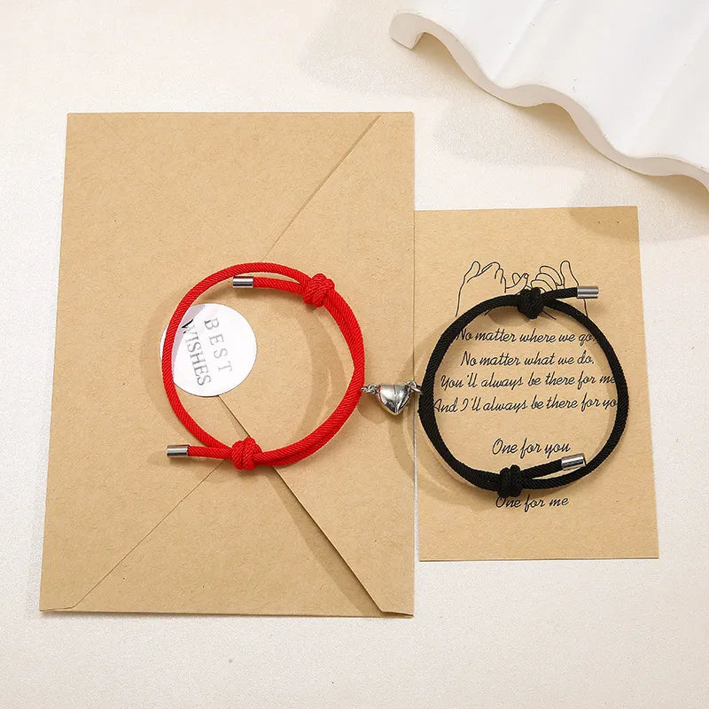 Alloy Love Magnet Suction Couple Bracelet birthday valentine romance gift