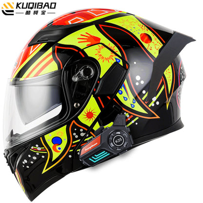 Cool Ride Anti-Fog Dual Lens Bluetooth Motorcycle Helmet