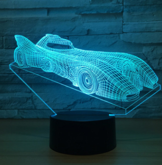 F1 Race Car and Batman mobile 3D Night Light home decor