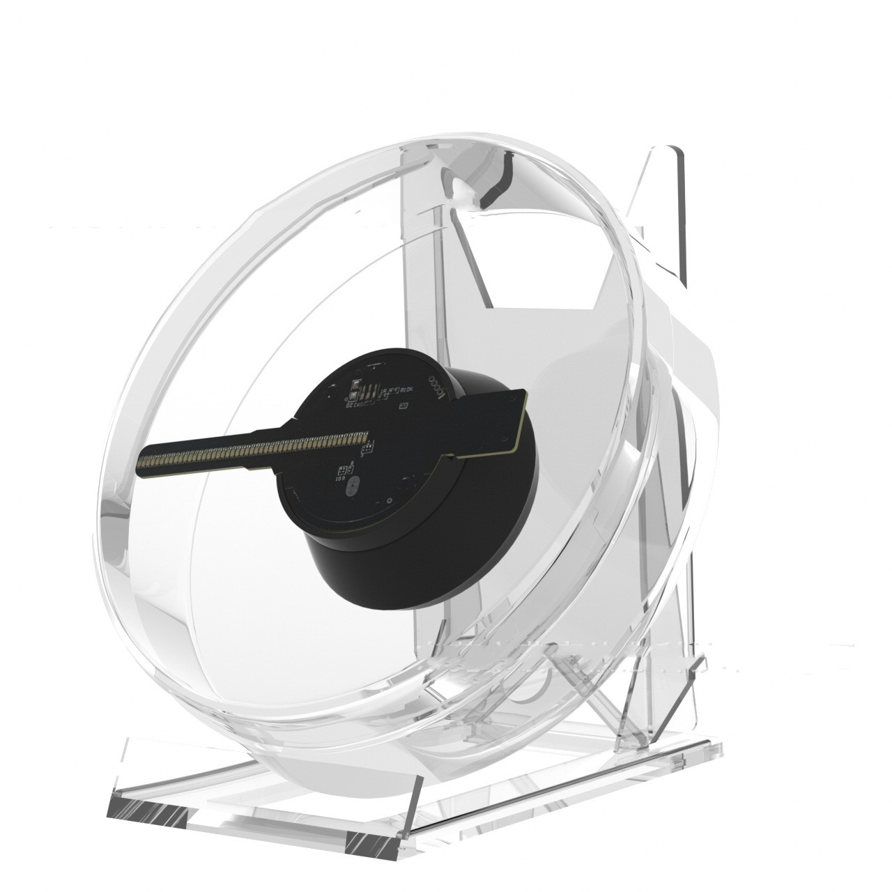 Holographic 3d Advertising Fan Display 8.8cm support audio playback