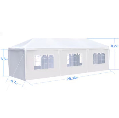 10x30 ft Spacious, Weatherproof Party Tent wedding storage shelter