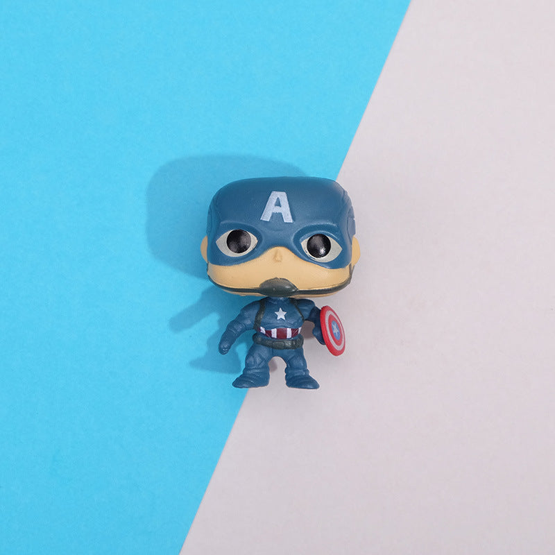 Creative Marvel Q-Version Hero Figurines DIY Decor
