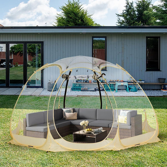 Lenotos Pop Up Bubble Tent 12 x 12ft Instant Igloo Tent Clear Dome Tent for Outdoor Waterproof shelter