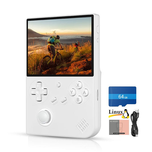 RG40XX V Retro Handheld Game Console 4.0 inch IPS Screen Joystick RGB Lighting Linux 64-bit System 3200mAh Video Gaming Console Supports 5G WiFi Bluetooth RG 40XXV (RG 40XXV White)