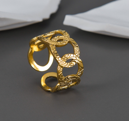 Fashion Vacuum Plating Couple Rings birthday valentine romance gift
