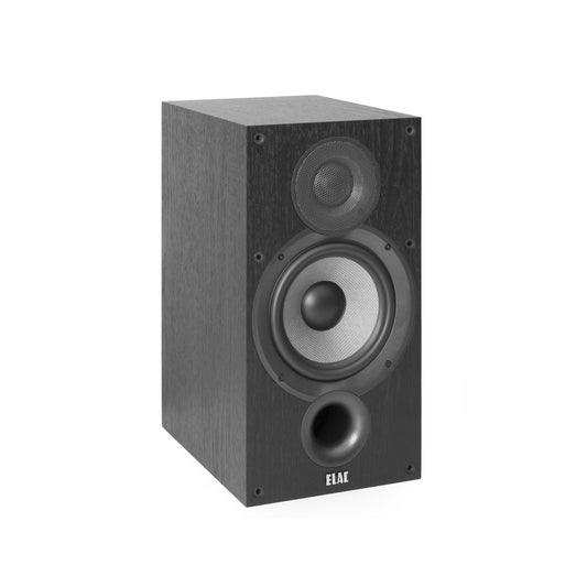 ELAC Debut 2.0 B6.2 Bookshelf Speakers Black (Pair) - 1” Cloth Dome Tweeter & 6.5” Aramid Fiber Woofer - 2-Way Bass Reflex - Up to 35000 Hz Response