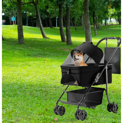 Pet Folding Stroller trolley cat dog travel outdoor