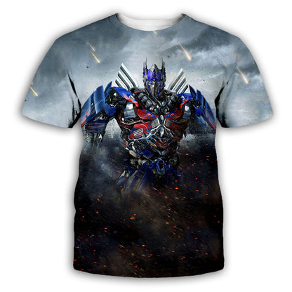 3D Printed Transformers Loose T-Shirt for Men and Women