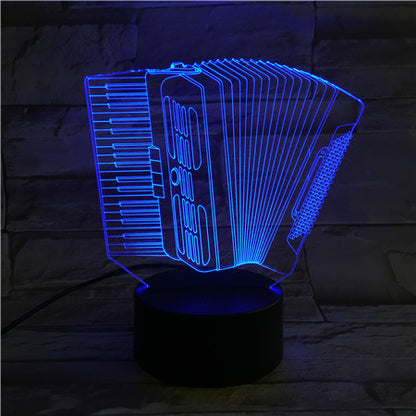 3D Guitar + other Musical instruments Model Night Light with USB and Battery