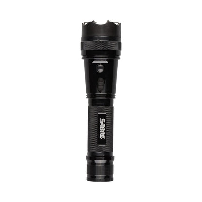 SABRE 2-in-1 Stun Gun with Flashlight and Belt Holster Emits .76 Powerful Pain-Inducing Microcoulombs (µC) Charge 130 Lumen Flashlight Safety Switch Rechargeable
