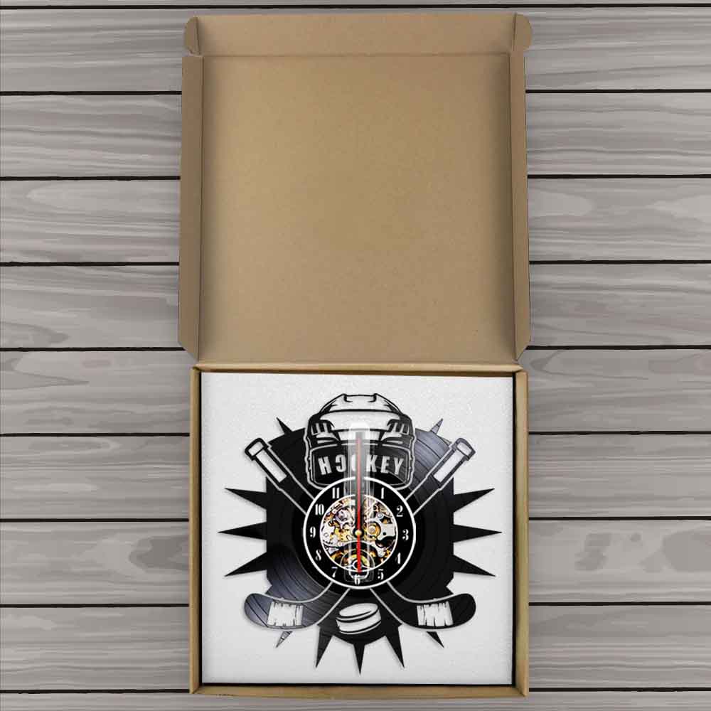 Hockey Sport Vinyl Record Wall Clock