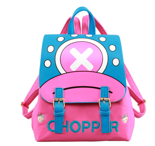 One piece Chopper Backpack with Keychain - Anime Merchandise (One Set)