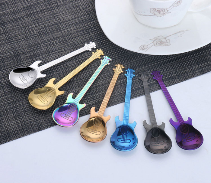 304 Stainless Steel Guitar Coffee Spoon - Creative Gift
