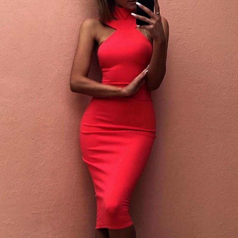 Fitted Neck Dress Sexy Style Dress woman women date couple party night clubbing