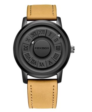 FOXBOX trendy Men Watch with stainless steel strap